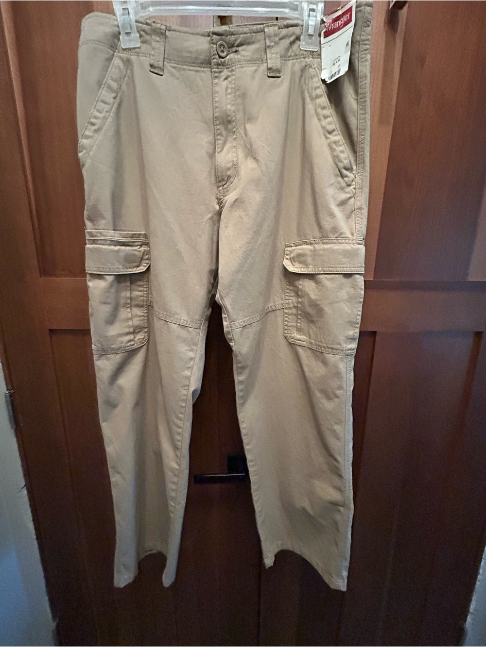 Wrangler Men's Tan Cargo Pants - Casual Utility Style 32/30 NWT